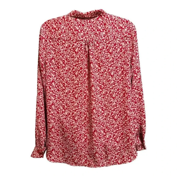 Size S Pleione Floral Faux Wrap‎ Blouse - Picture 2 of 7